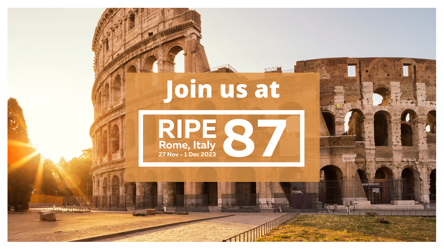 RIPE 87 - Save the date!